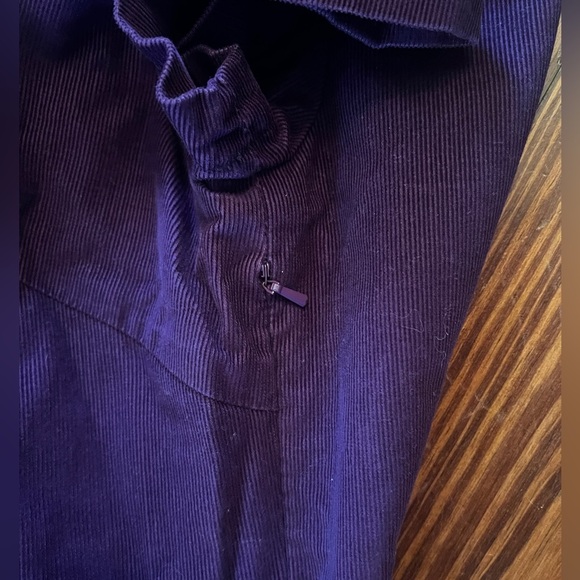 BODEN Dark Purple Corduroy Short Sleeve Dress - Picture 5 of 5